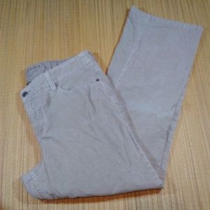 Sonoma Womans Sz 12 Petite Corduroy Gray Stretch